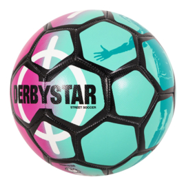 Derbystar Street Soccer Ball Mint-Pink-Black