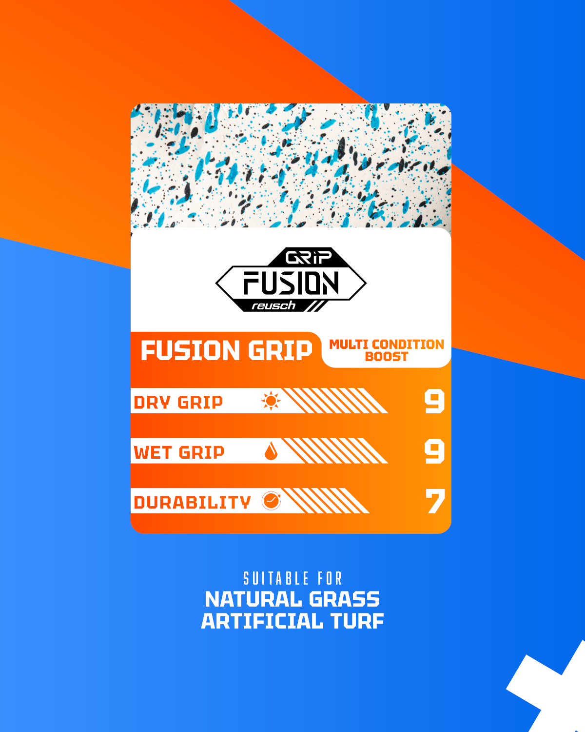 Reusch Attrakt Fusion shock orng/energ blue