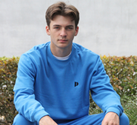 Donnay Heren - Fleece Crew Sweater Dean - True Blue