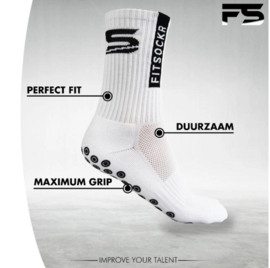 Fitsockr Chaussettes antidérapantes Blanc