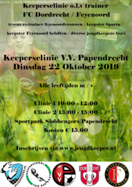 Keepersclinic 22-10-2019 V.V. Papendrecht met trainers van o.a. FC Dordrecht & Feyenoord