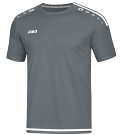 Jako T-shirt/Shirt Striker 2.0 KM Steengrijs/Wit