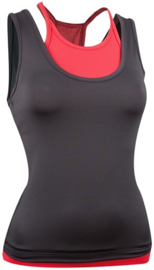 Avento Fitness Singlet Antraciet / Fuchsia