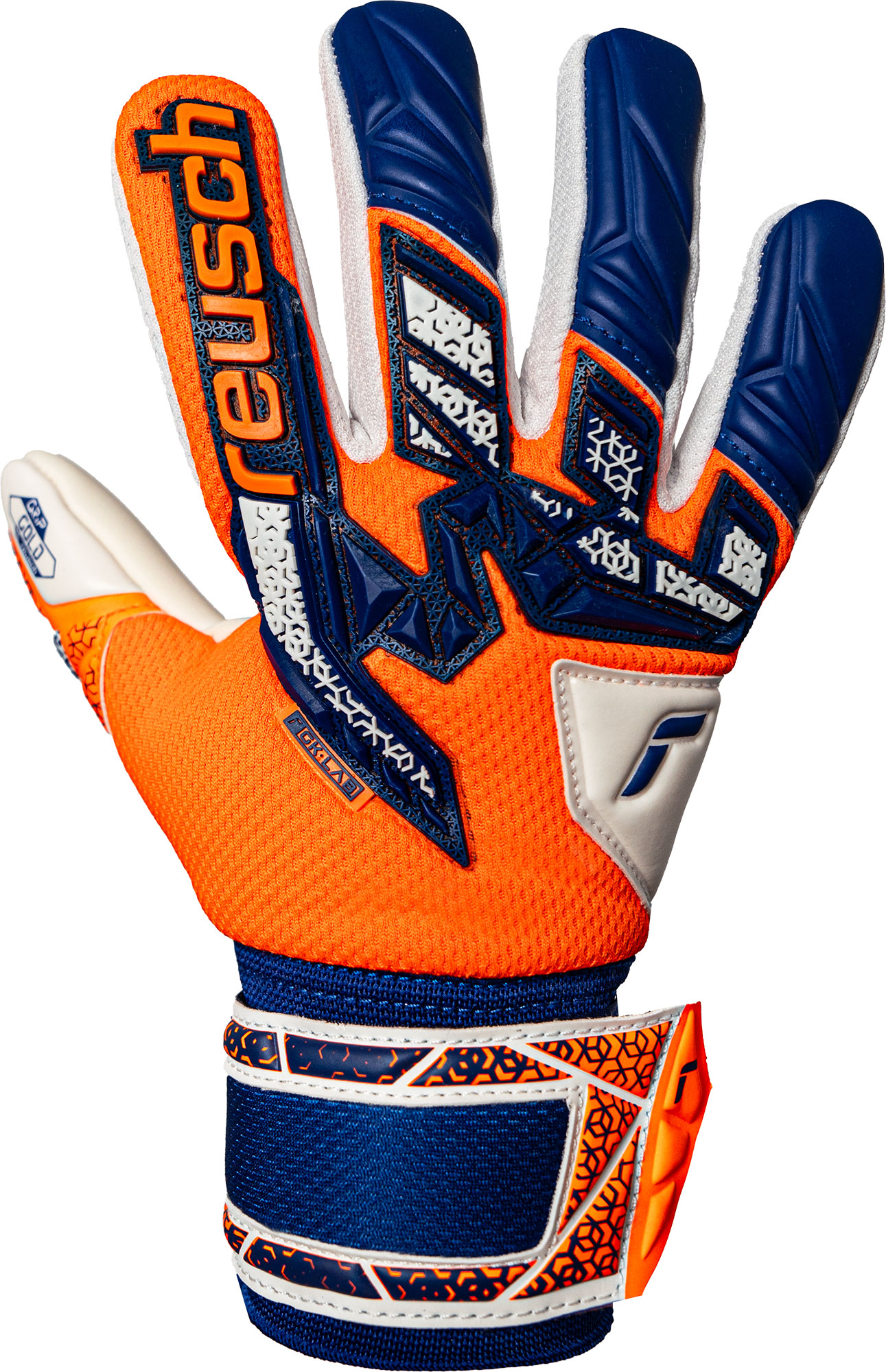Reusch Attrakt Freegel Gold NC Junior shock orng/energ blue