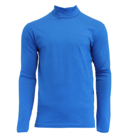 Campri Heren - Skipully - shirt met col - Cobaltblauw