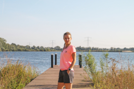 Donnay Dames - Korte joggingshort Romy - Donkergrijs gemêleerd