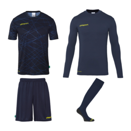 Uhlsport Prediction Goalkeeper Bundle navy / fluo Yellow