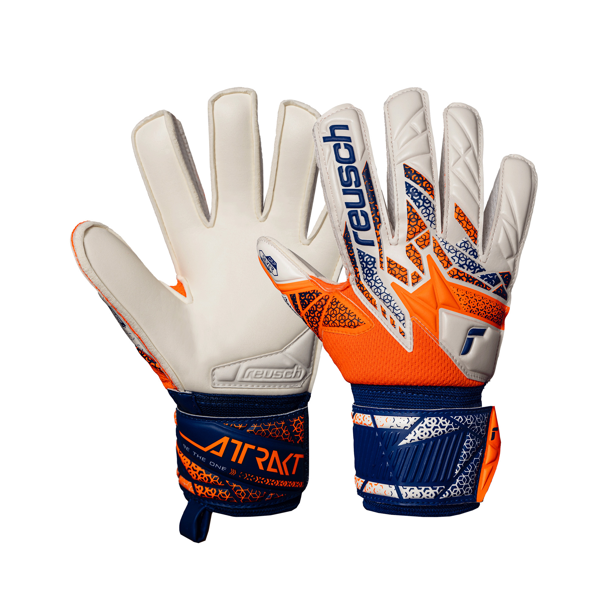 Reusch Attrakt Silver Junior shock orng/energ blue