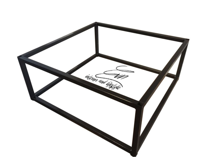 Boodschapper touw grijs Los frame staal tbv salontafel (Los frame : 150 x 70 cm) | Salontafels  maatwerk | LEV Projects & Design