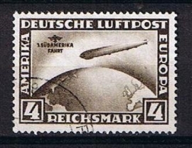 Zeppelin 1930 Sudamerica fahrt michel 439 gebruikt, cat waarde 400,-