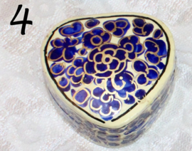 Handpainted gift box heart for small surprises, rings, candy , pills... heart shaped mini box