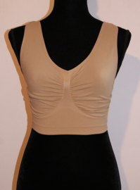 XL/ XXL - Comfortable, sleeveless stretch bra, seamless workout stretch top WHITE, BEIGE, PINK, LIGHT PINK, LIGHT BLUE, BLACK