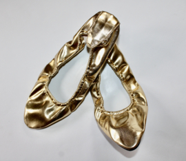 GOUDEN schoentjes met rubberen zool - maat 37-37 1/2