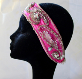 FUCHSIA FEL ROSE buikdans baladi 'Jaren '20 luxe hoofdband haarband charleston haarversiering Roaring Twenties