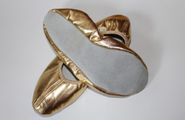 Bellydance slippers shoes GOLD, leather sole - Souliers pour la danse orientale DORÉS