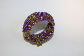 one size - 3D bracelet Indian Tribal PURPLE GOLD