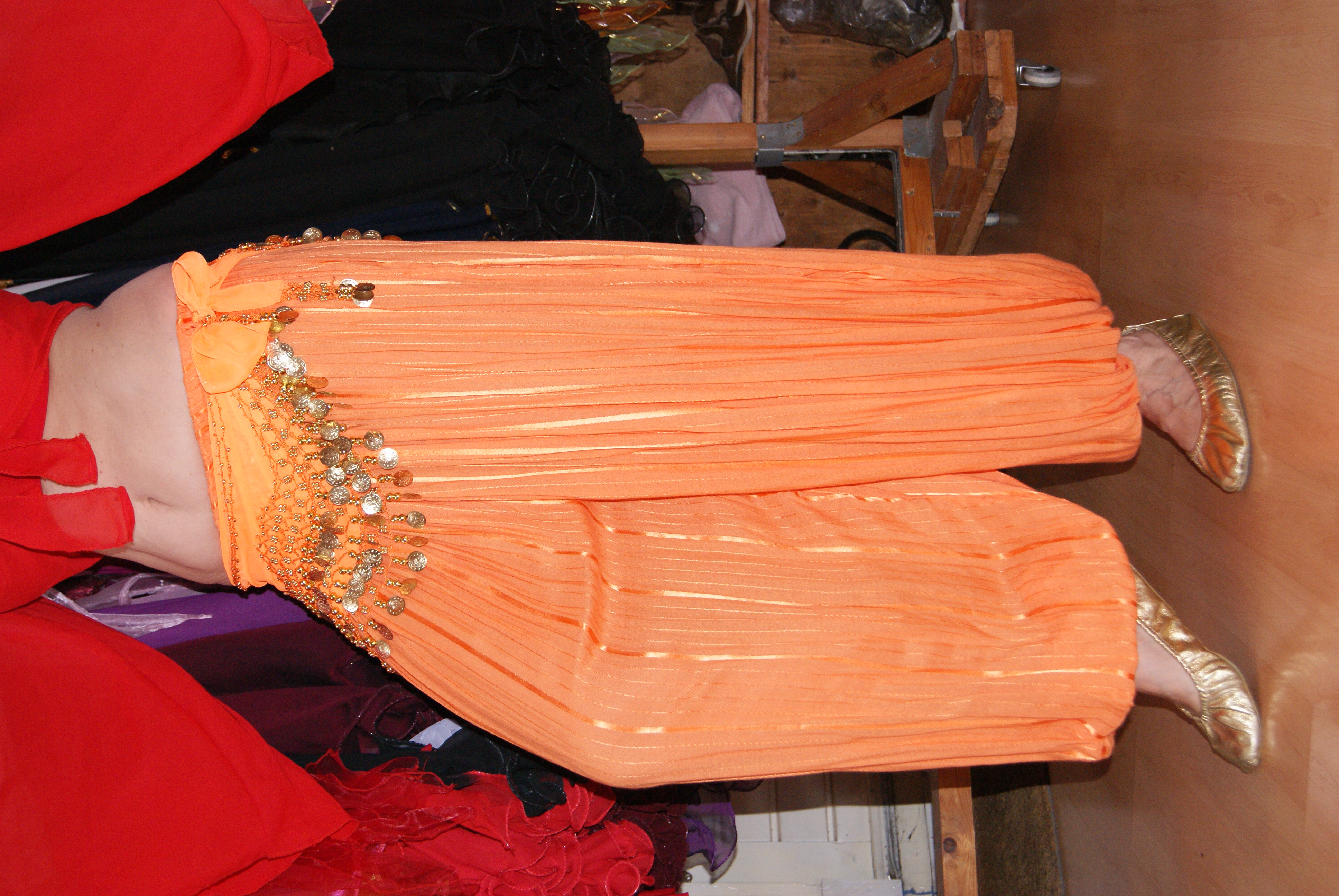 Semi transparent,Extra Large XL XXL XXXL XLong Extra Long, fits up to size 52 - Harempants ORANGE cotton - Saroual orange