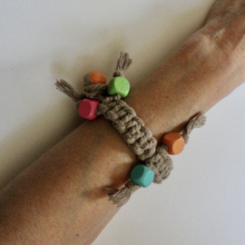 Unisex Bohemian Ibiza armband van katoen. Macramé armband van zacht katoen