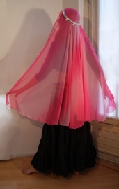 Ombré Rainbow veils halfcircle gradient chiffon - Voile de danse orientale dégradé de couleurs splendides ! Demi cercle