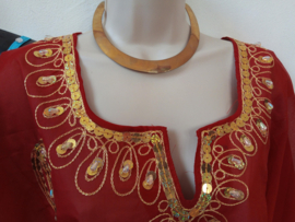 Khaleegy jurk uit de Golfstaten  ZWART, MULTICOLOR - one size fits S, M, L, XL, XXL, XXXL, XXXXL