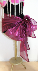 30 cm x 250 cm - Shiny shawl EGGPLANT PURPLE colored