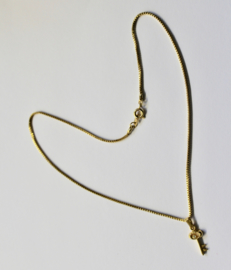 Sleutel naar je Hart GOUD kleurig + ketting - "Key to your Heart"