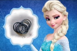 "Frozen" Armbandjes setje van 8 ZACHT BLAUWE glinster armbandjes Meisjes - XS S Extra Small Small - "Frozen"  8-piece glitter bracelet set  SOFT BLUE Girls