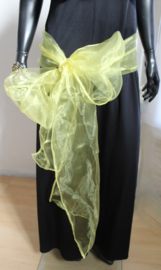 oraganza shawl, transparent, extra long in BRIGHT YELLOW - 300 cm x 32 cm