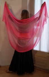 Ombré Rainbow veils halfcircle gradient chiffon - Voile de danse orientale dégradé de couleurs splendides ! Demi cercle