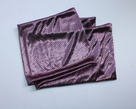 110 cm x 21 cm - Shiny shawl / bandana PURPLE PINK BLACK motive