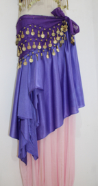 Asymmetrisch puntenrokje VIOLET PAARS - one size fits S, M, L, XL - size 36/38/40/42