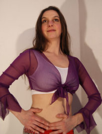 XS S -  Transparent tie top stretch PURPLE