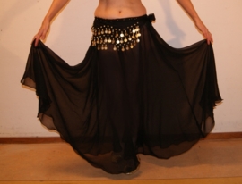 2-piece set Circle skirt + rectangle veil BLACK - 2-pièce : jupe cercle chiffon noir + voile transparant rectangle
