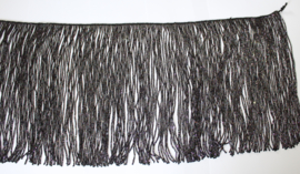 22 cm high, 100 cm long - 1 piece of beaded fringe glittering DEEP PURPLE /