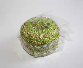 Round Glitter, mirrored boxes for surprise, mini gift box  - 5,2 cm diameter