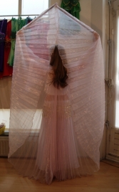 Isis wings SOFT PINK transparent pleated organza - Ailes d'Isis ROSE CLAIRE transparantes