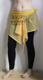 Asymmetrical YELLOW pointed 'in between' skirt, layering skirt - one size fits XS, S, M, L.