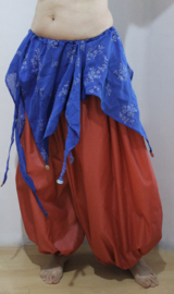 LIGHT BROWN, ORANGE BROWN, lightweight harempants for ladies and gentlemen - one size fits L, XL, XXL, XXXL, XXXXL, 3XL, 4XL