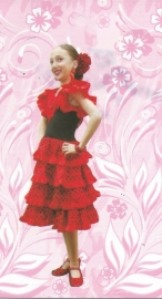 Spaanse Flamenco jurk voor meisjes ROOD - prinsessenjurk