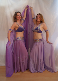 Bellydance snake costume LILAC LIGHT PURPLE - Costumes "Serpent" complete LILA