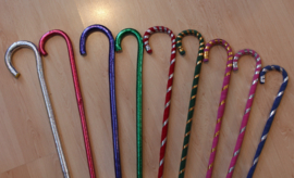 diameter 1,5 cm - Thin cane for raqs Asaya cane / stick dancing SILVER, RED, PURPLE, GREEN, PINK, BLUE, STRIPED - Asaya Canne de danse orientale rayée ou couleur