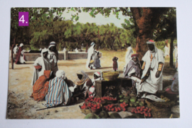 Postkaarten van Oriëntaalse traditionele taferelen