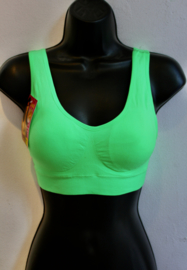 Fitness stretch topje met vulling FUCHSIA, FLUO ROSE, FELGROEN, WIT - S/M - M/L