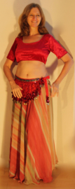 one size fits M / L - choli top velvet CHERRY RED