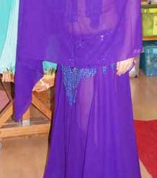 Cirkelrok chiffon PAARS transparant - Extra Long, S, M, L, XL, XXL - Full Circle skirt PURPLE transparent