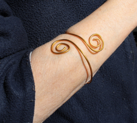 ORANGE-YELLOW GOLDEN Curly bracelet - one size adaptable