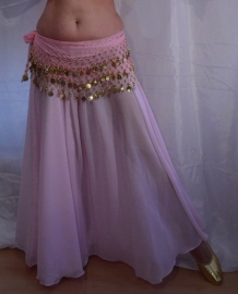 Extra Long -  2-piece set Circle skirt + veil SOFT PINK