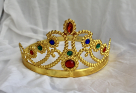 "Prinsessen-Kroon" GOUD voor meisjes - size adaptable - GOLDEN crown for girls "Princess-Crown"