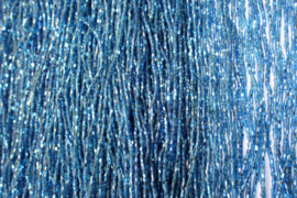 22 cm high, 95 cm long - 1 piece of beaded fringe glittering BLUE