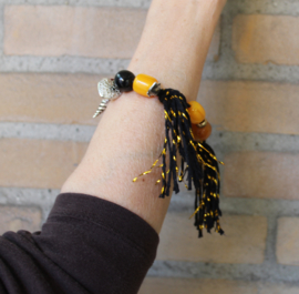 one size - Elastic big beads bracelet to "touch and listen nr1" -Bracelet "Son et toucher" aux perles différents